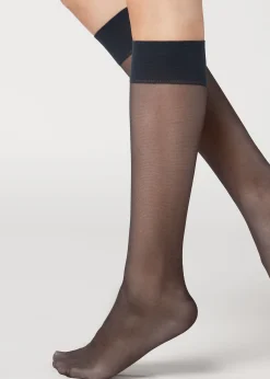 Women Calzedonia 20 Denier Comfort Cuff Knee-Highs