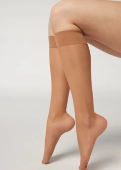 Women Calzedonia 20 Denier Comfort Cuff Knee-Highs