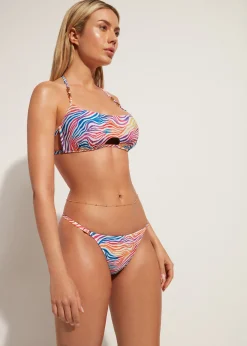 Women Calzedonia Animal Pattern Brassiere Bikini Top Malaga