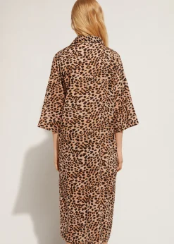 Women Calzedonia Animal Pattern Midi Shirt