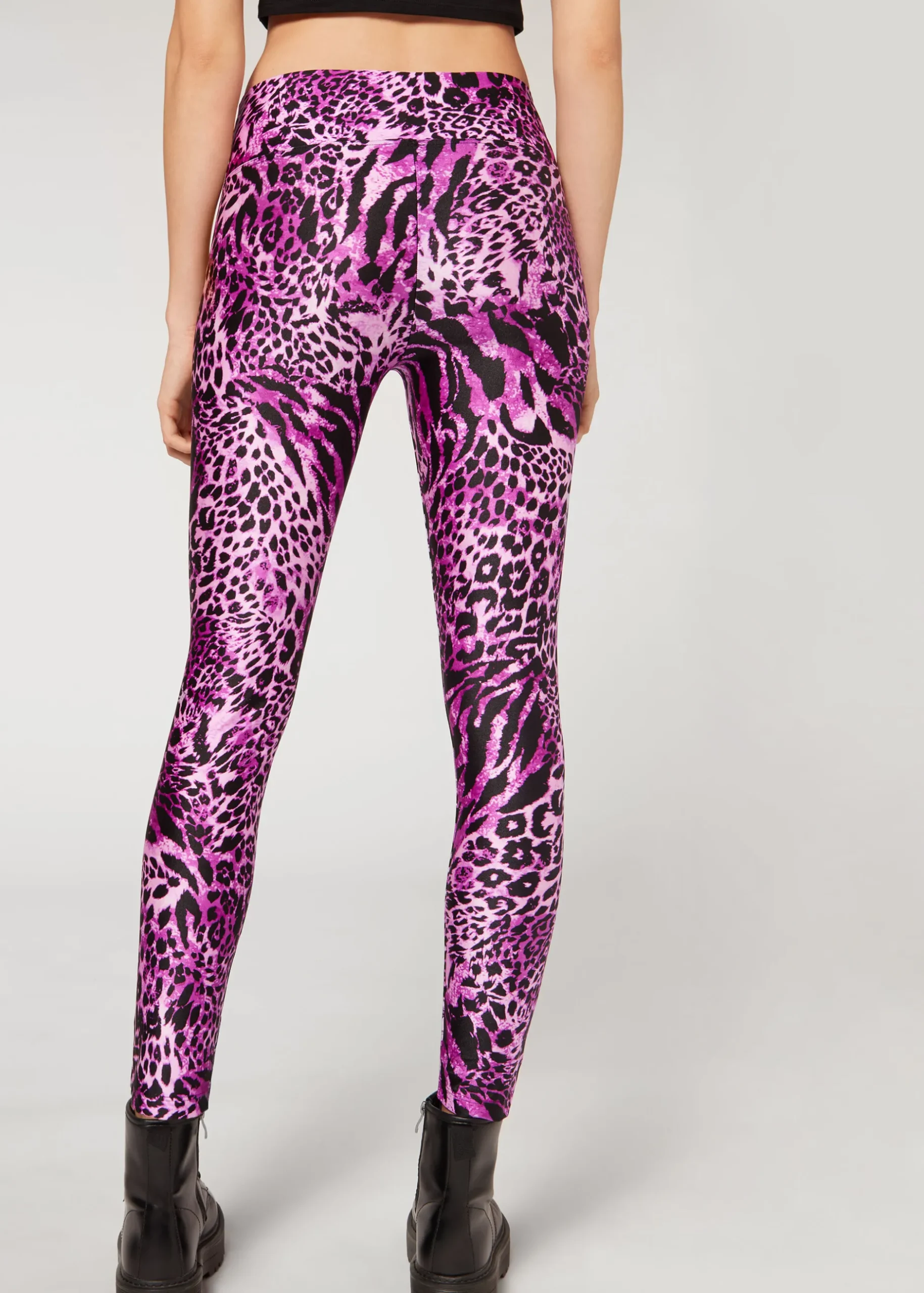 Women Calzedonia Animal Print Sport Shine Leggings
