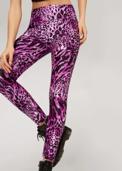 Women Calzedonia Animal Print Sport Shine Leggings