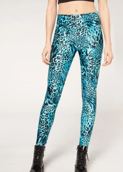 Women Calzedonia Animal Print Sport Shine Leggings