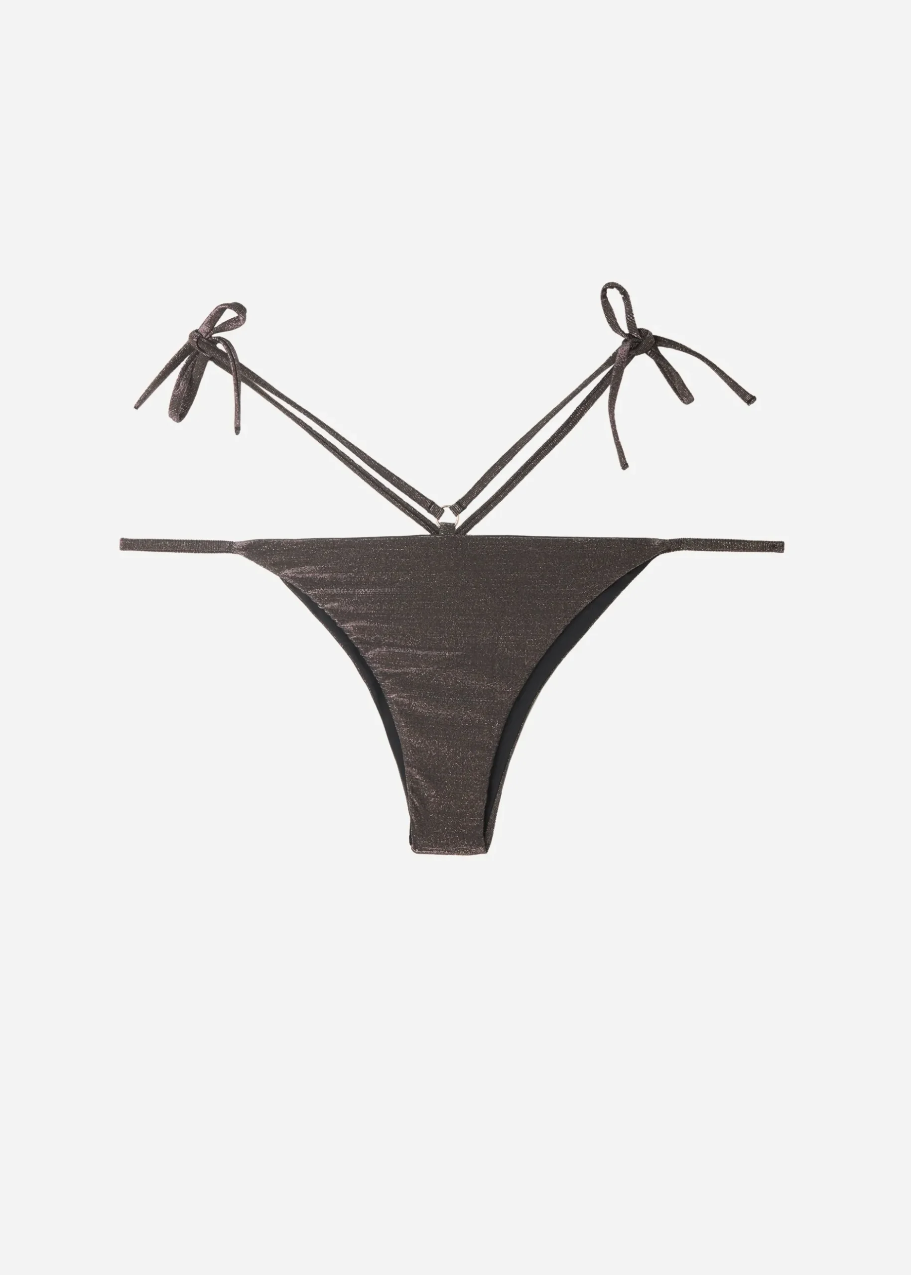 Women Calzedonia Brazilian Lame Side-Tie Bikini Bottoms Hollywood