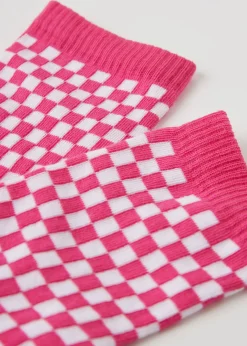 Women Calzedonia Check Pattern Short Socks