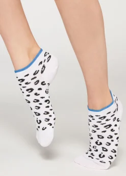 Women Calzedonia Check Print No-Show Socks