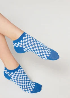 Women Calzedonia Check Print No-Show Socks