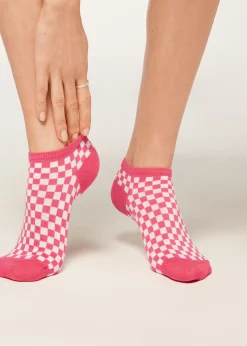 Women Calzedonia Check Print No-Show Socks