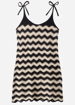 Women Calzedonia Chevron Pattern Crochet Dress
