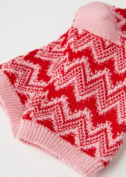 Women Calzedonia Colourful Chevron Motif Short Socks