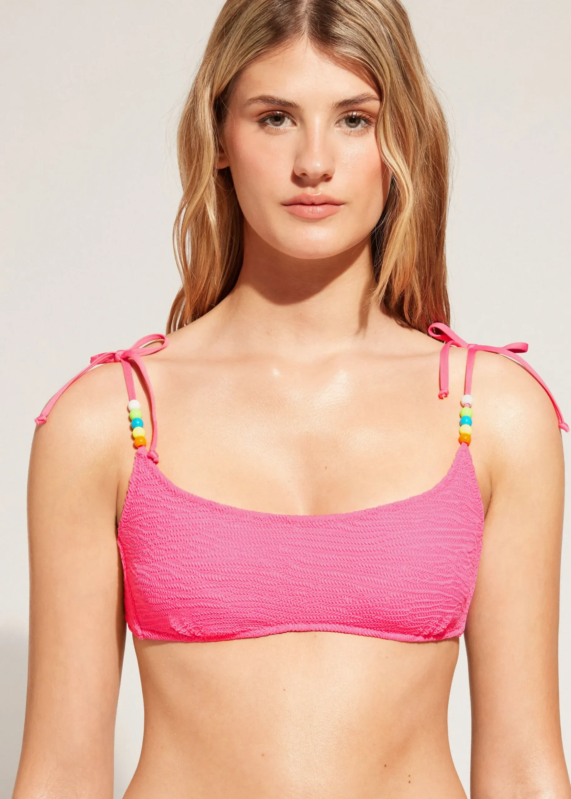 Women Calzedonia Crinkle Crop Bikini Top San Diego