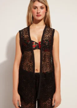 Women Calzedonia Crochet Gilet