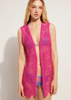 Women Calzedonia Crochet Gilet