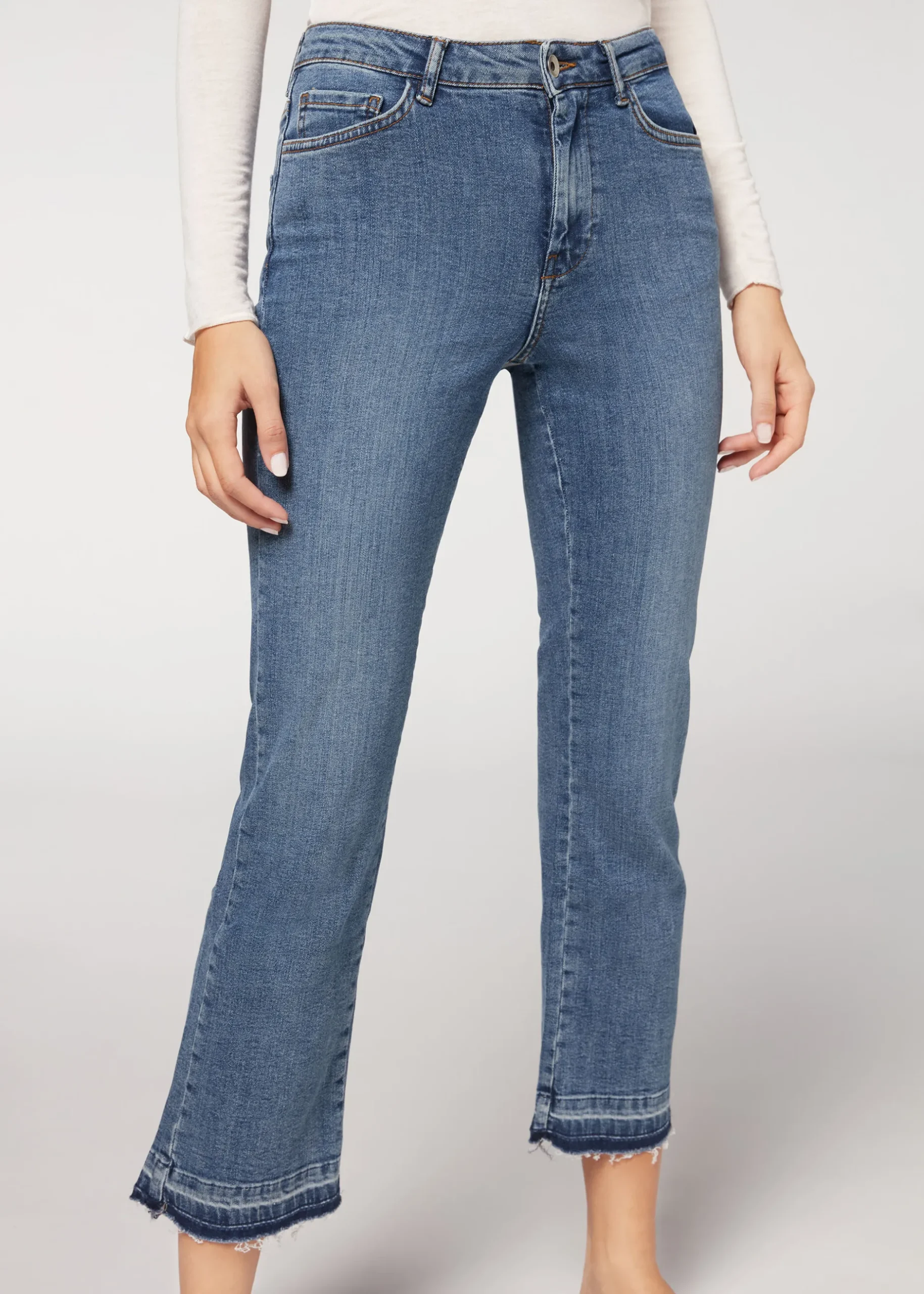 Women Calzedonia Cropped Flare Jeans