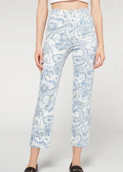 Women Calzedonia Cropped Flared High Waist Jeans