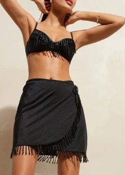 Women Calzedonia Crystal And Sequin Short Sarong Taipei