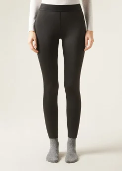 Women Calzedonia Double Face Plush Leggings