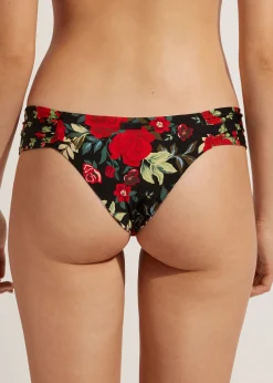 Women Calzedonia Double Face Ruched Brazilian Bikini Bottoms Nizza