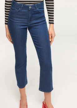 Women Calzedonia Eco Light Denim Cropped Flared Jeans