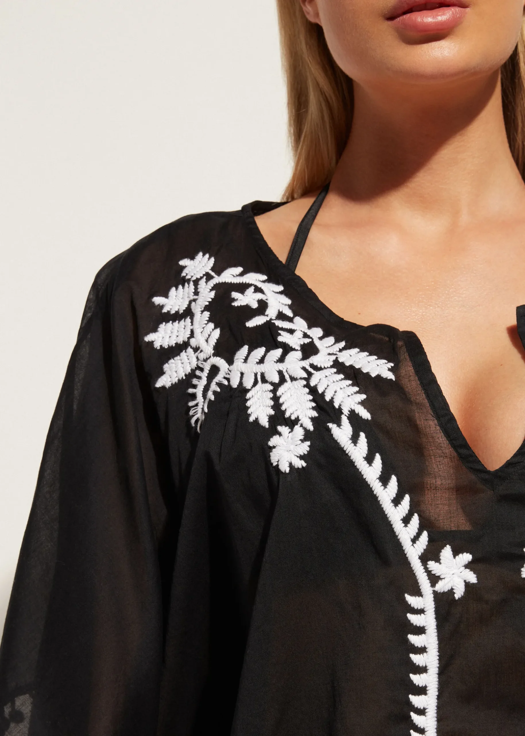 Women Calzedonia Embroidery And Passementerie Kimono Kaftan