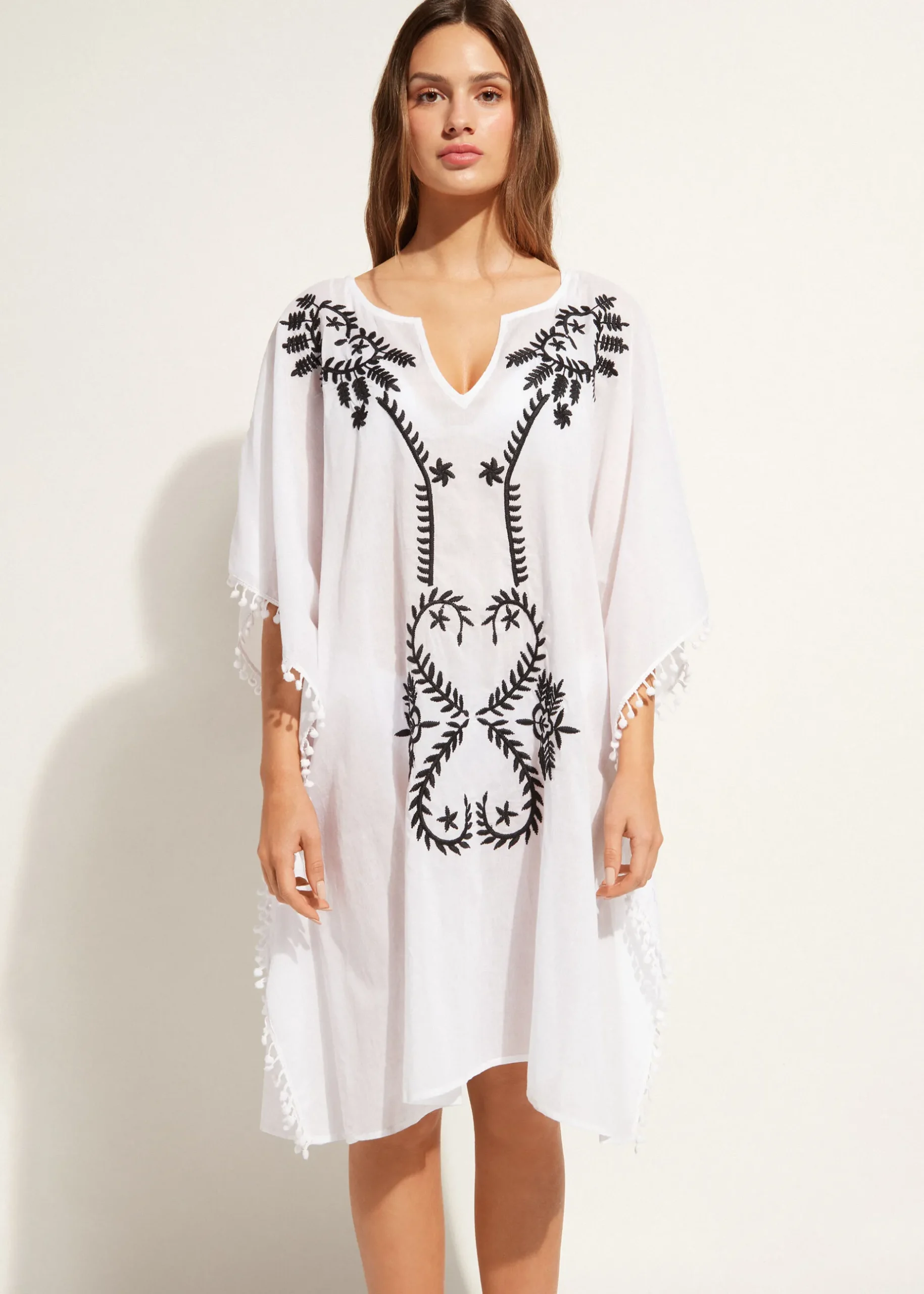 Women Calzedonia Embroidery And Passementerie Kimono Kaftan