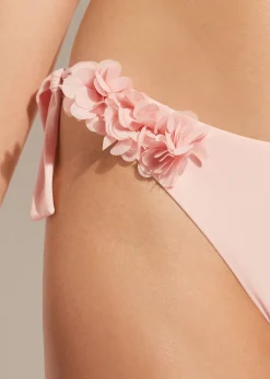 Women Calzedonia Floral Bow Brazilian Bikini Bottoms Honolulu