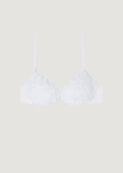 Women Calzedonia Floral Padded Push-Up Bikini Top Parigi