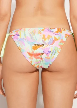 Women Calzedonia Foliage Bow Bikini Bottoms Tahiti