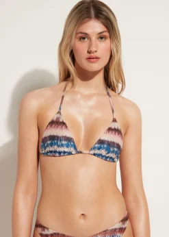 Women Calzedonia Formentera Triangle Bikini Top With Removable Padding
