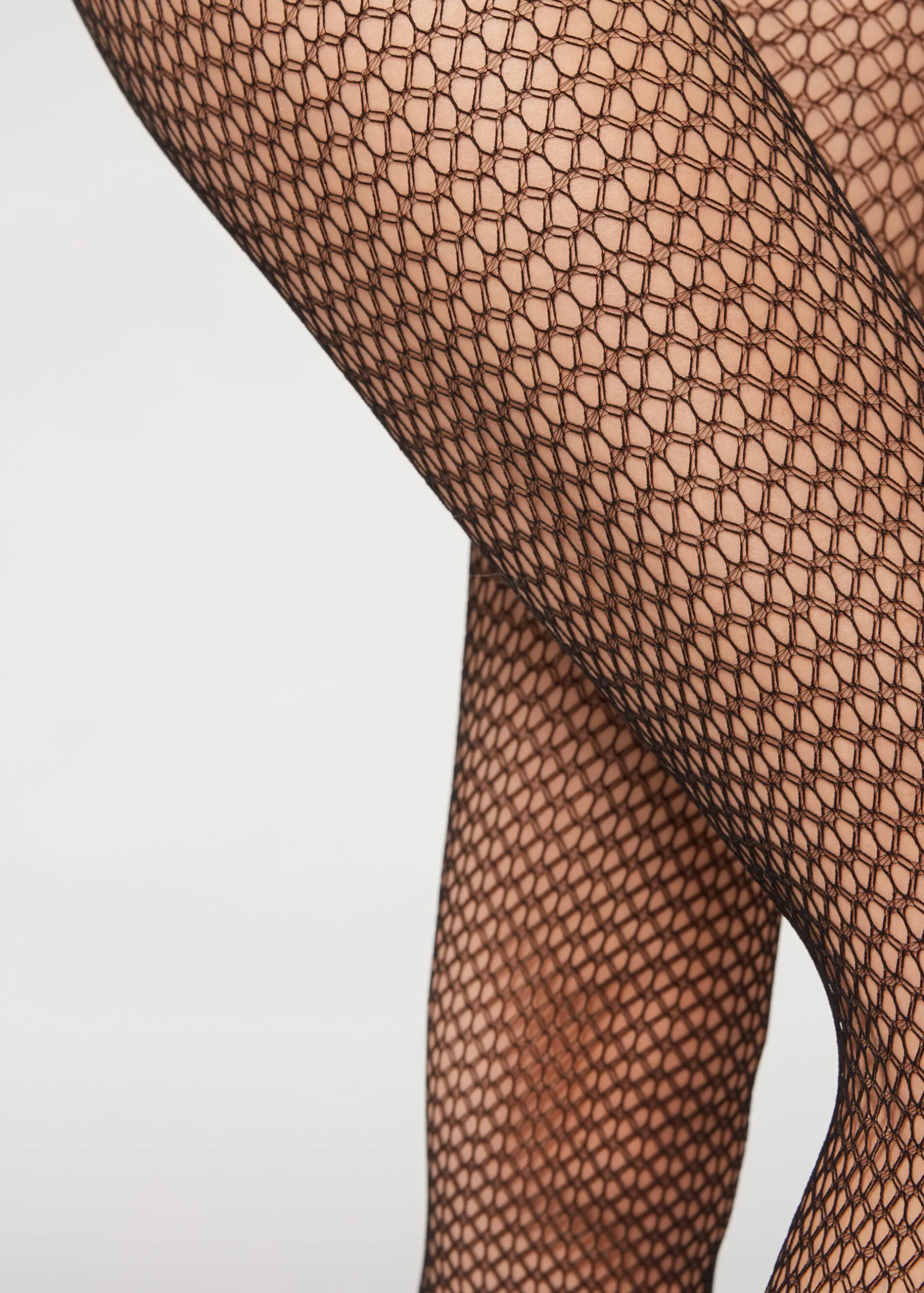 Women Calzedonia Geometric-Patterned Fishnet Tights