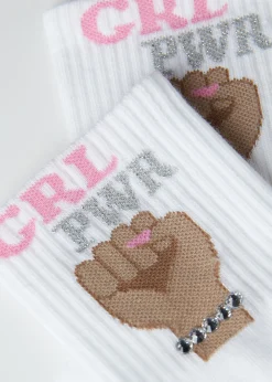 Women Calzedonia Girl Power Print Short Socks