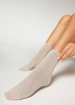 Women Calzedonia Glitter Cashmere Short Socks