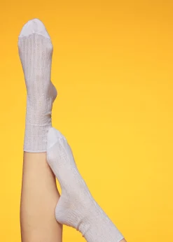 Women Calzedonia Glitter Herringbone Design Short Socks