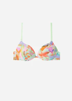 Women Calzedonia Graduated Padded Push-Up Bikini Top Tahiti