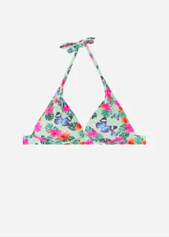 Women Calzedonia Graduated Padded Triangle Bikini Top Malibu