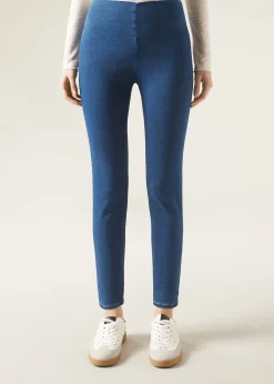 Women Calzedonia High-Waist Skinny Denim Leggings