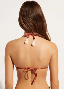 Women Calzedonia Istanbul Zebra Print Triangle Bikini Top With Removable Padding