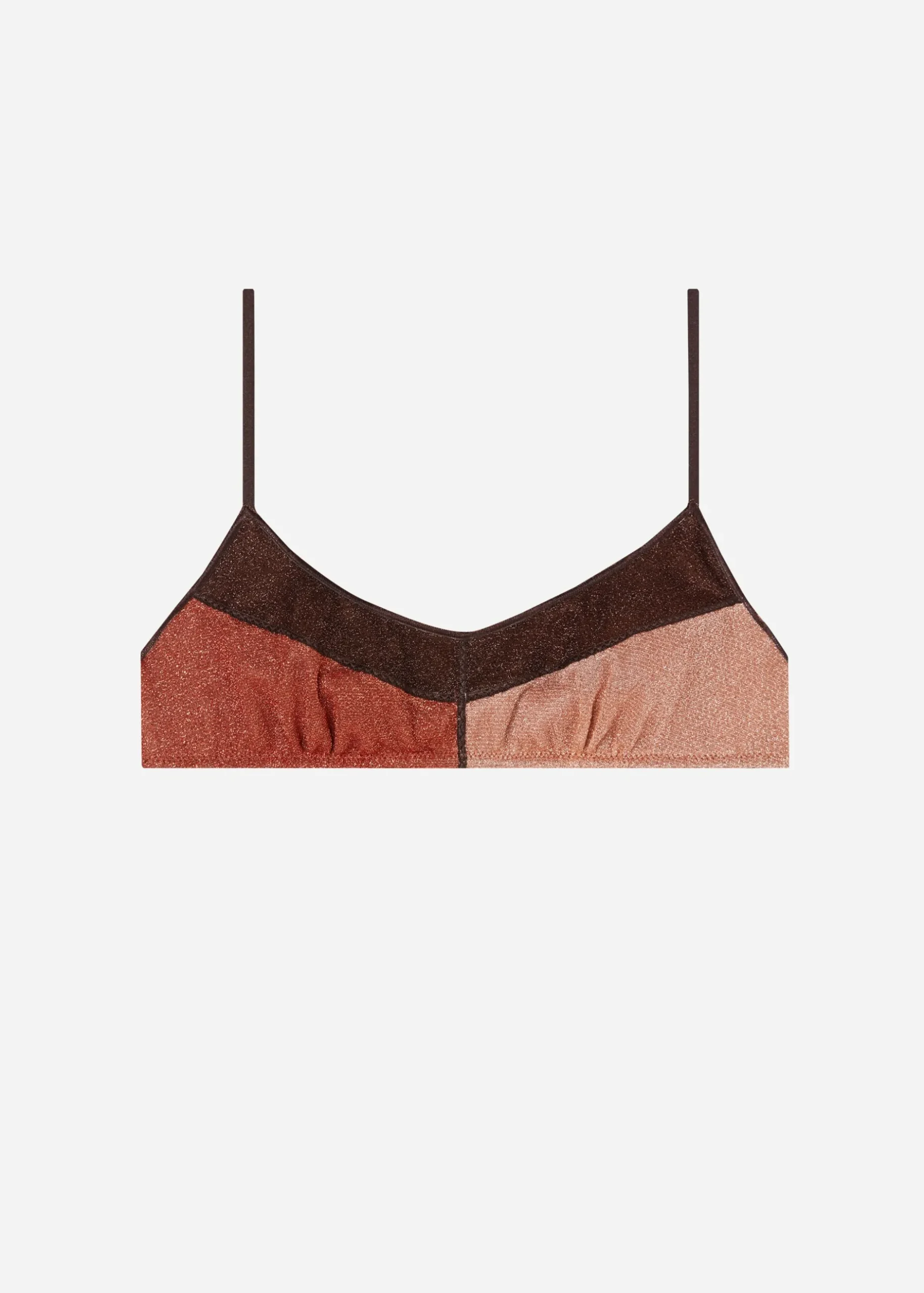 Women Calzedonia Lame Brassiere Bikini Top Lisbona