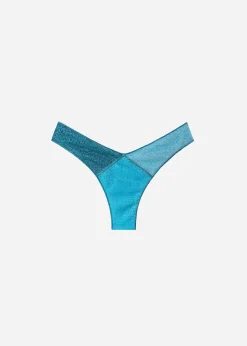 Women Calzedonia Lame High-Leg Brazilian Bikini Bottoms Lisbona