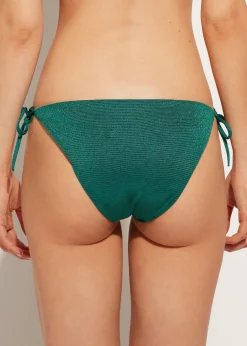 Women Calzedonia Lame Tie Bikini Bottoms Hollywood
