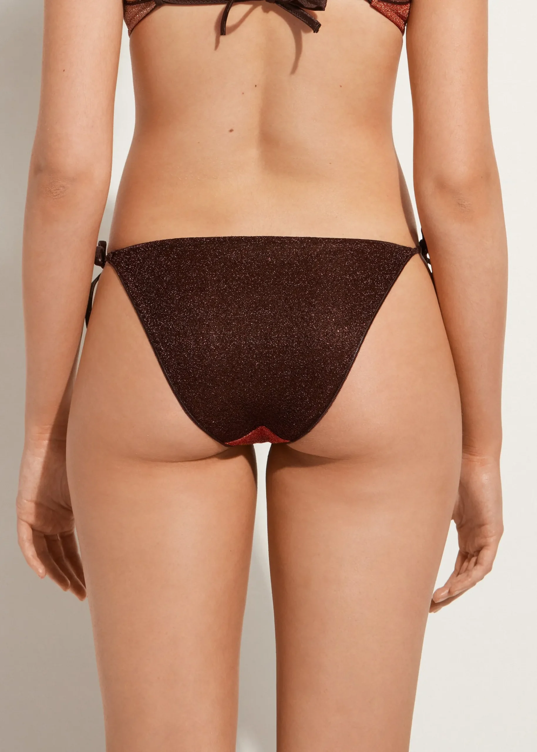 Women Calzedonia Lame Tie Bikini Bottoms Lisbona