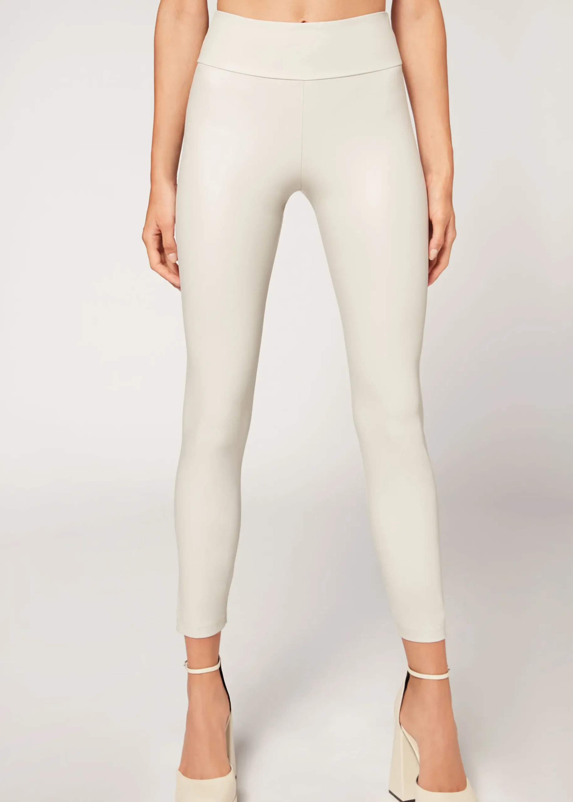 Women Calzedonia Leather Effect Leggings