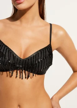 Women Calzedonia Lightly Padded Cropped Bikini Top Taipei
