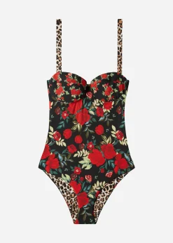 Women Calzedonia Lightly Padded Double Face Swimsuit Nizza