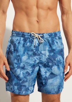 Men Calzedonia Men's Boxer Swim Shorts Formentera