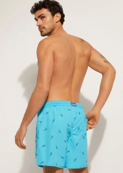 Men Calzedonia Men's Boxer Swim Shorts Formentera
