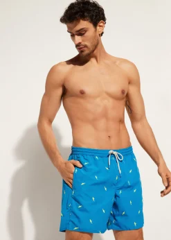 Men Calzedonia Men's Boxer Swim Shorts Formentera