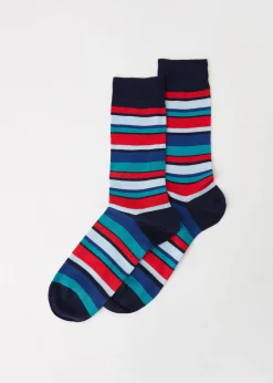 Men Calzedonia Men's Colourful Striped Crew Socks