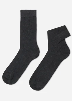 Men Calzedonia Men's Crew Warm Cotton Socks