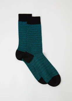 Men Calzedonia Men's Geometric Design Crew Socks